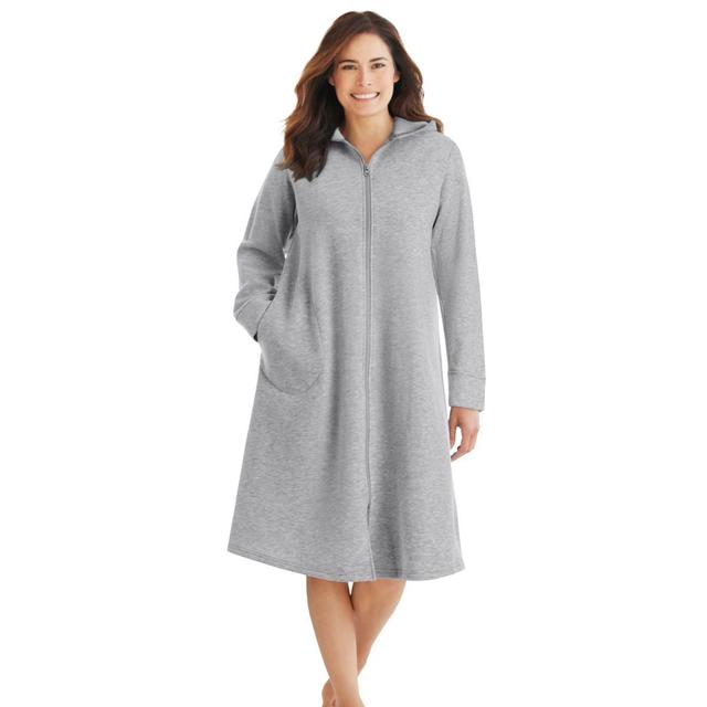 Dreams & Co. Womens Short Hooded Sweatshirt Robe Product Image