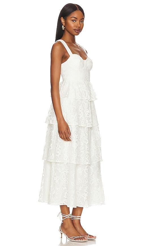 Yumi Kim Gabi Midi Dress in White. Product Image