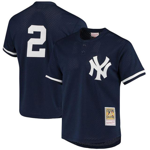 Mens Mitchell & Ness Derek Jeter New York Yankees Cooperstown Collection 1995 Batting Practice Jersey Blue Product Image