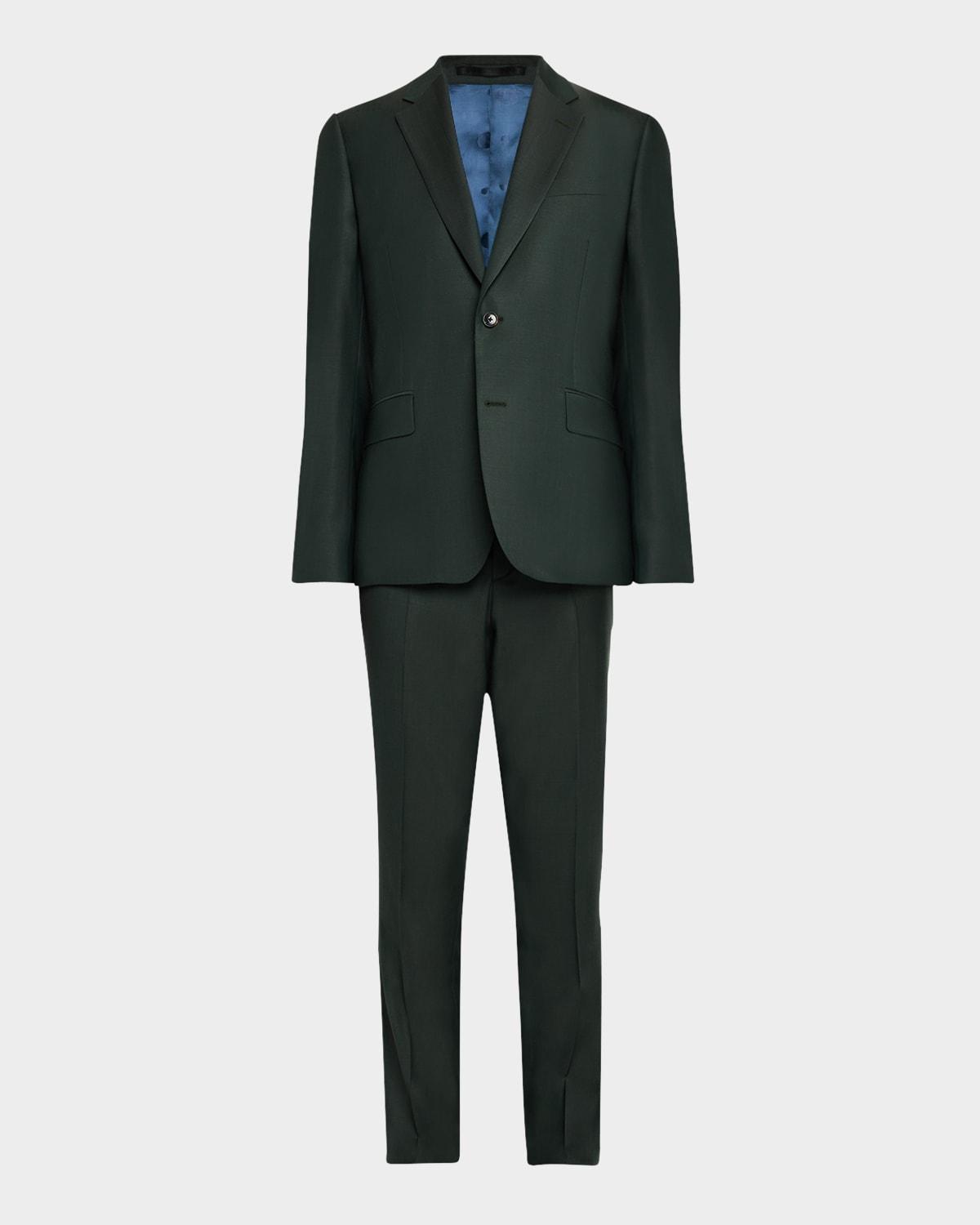 Mens Wool Tailored-Fit Suit Product Image