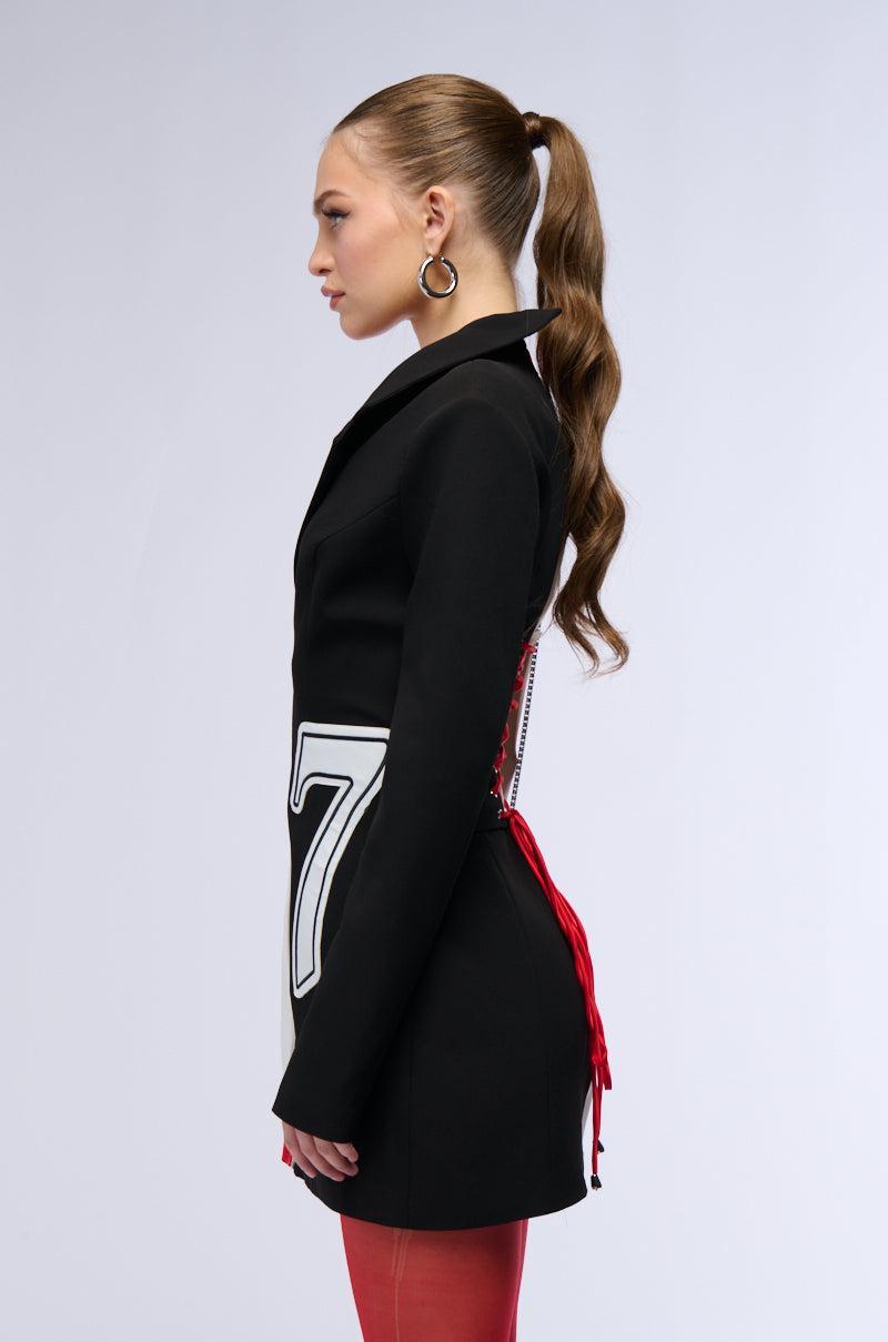 BUSINESS ON THE COURT BLAZER MINI DRESS Product Image