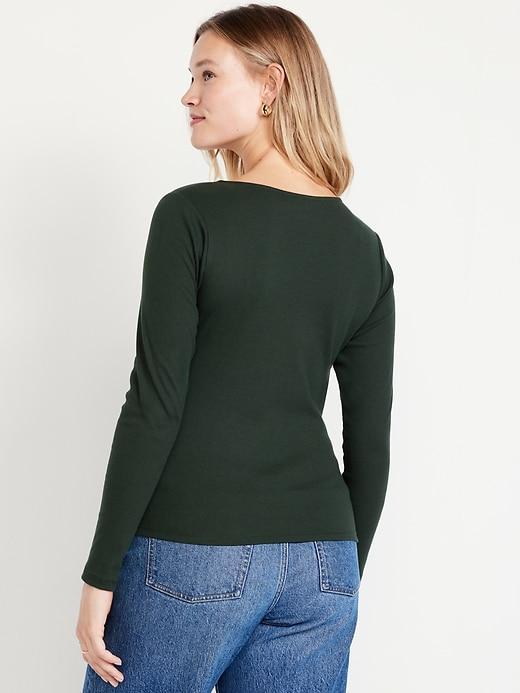 Twist-Front Ribbed Top Product Image