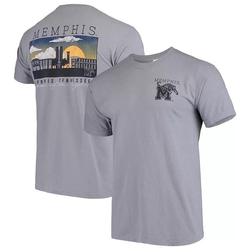 Memphis Tigers Comfort Colors Campus Scenery T-Shirt - Gray, Mens Product Image