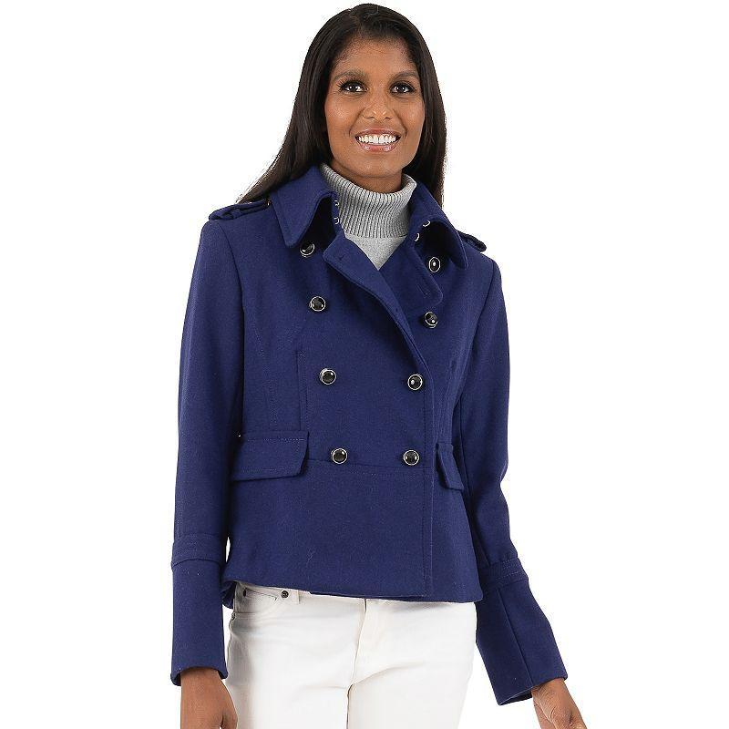 Petite Fleet Street Military Crop Wool-Blend Jacket, Womens Yellow Product Image