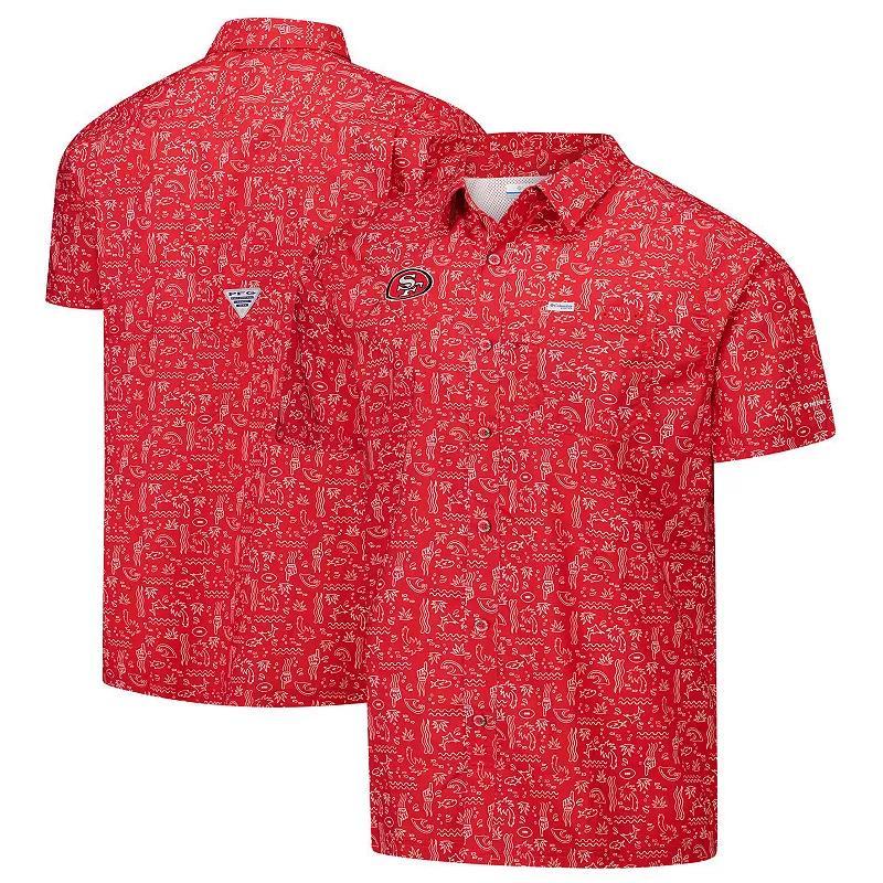 Mens Columbia PFG San Francisco 49ers Super Slack Tide Omni-Wick Button-Up Shirt Product Image