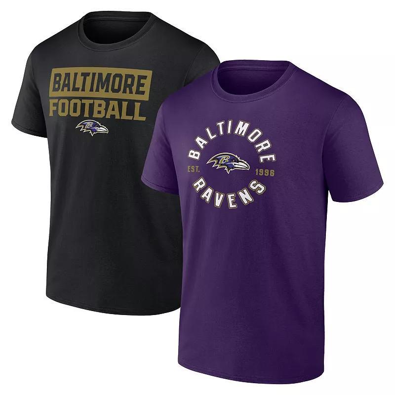 Fanatics Mens Baltimore Ravens Serve T-Shirt Combo Pack - Purple Product Image