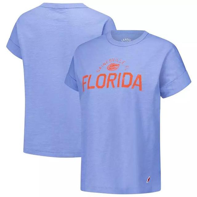 Womens League Collegiate Wear Royal Florida Gators Slub Rolled Cuff T-Shirt Product Image