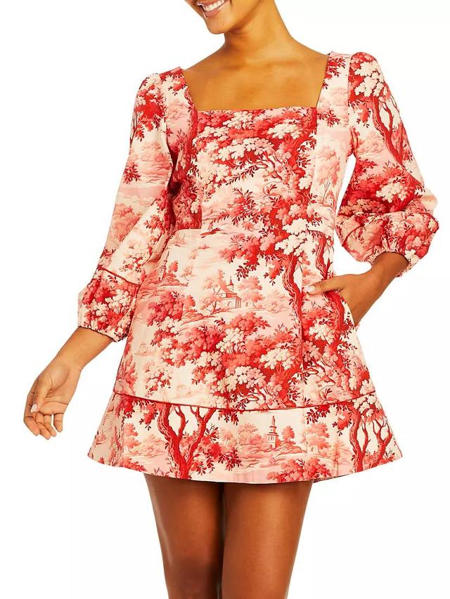 Valeria Floral Puff Sleeve Minidress Product Image