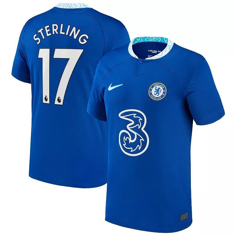 Mens Nike Raheem Sterling Blue Chelsea 2022/23 Home Breathe Stadium Replica Player Jersey Product Image