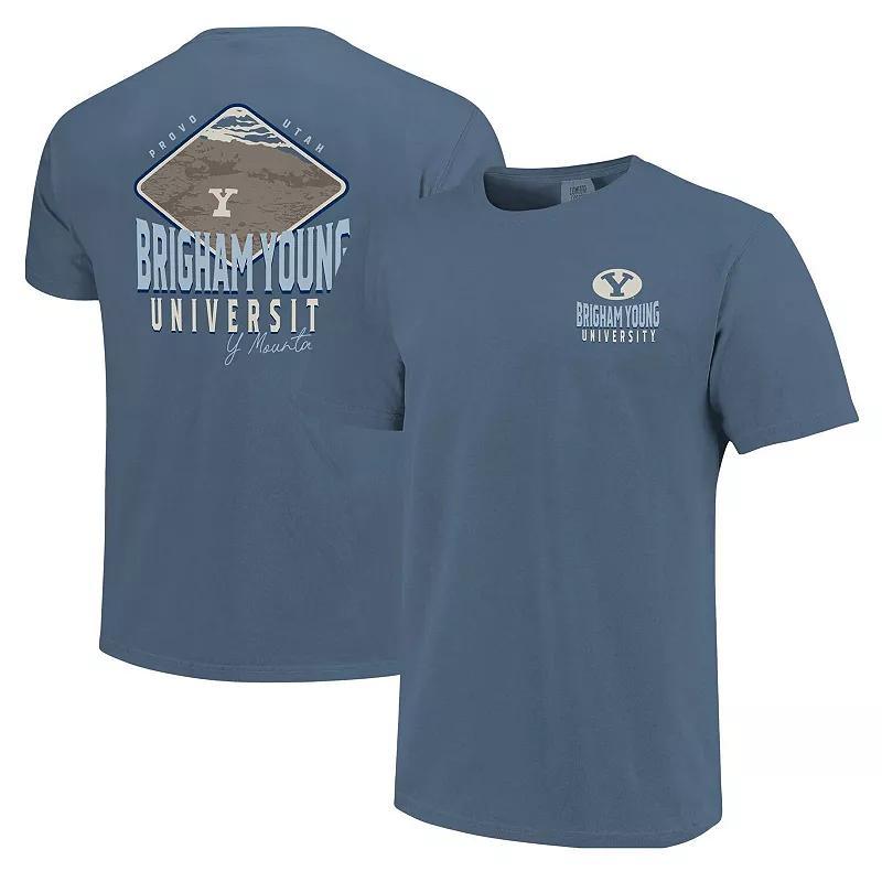 Mens Denim BYU Cougars Hyperlocal Comfort Colors T-Shirt Turquoise A Product Image