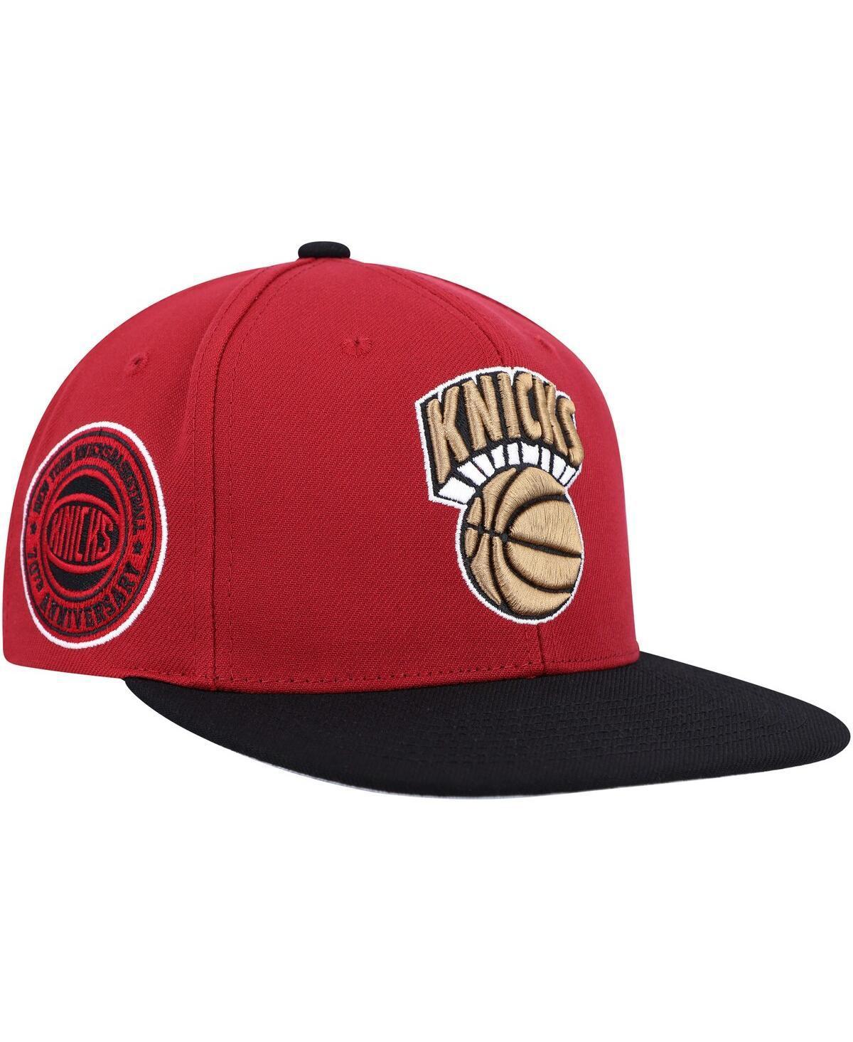 Mens Mitchell & Ness Red New York Knicks Hardwood Classics Free Bird Snapback Hat - Red Product Image