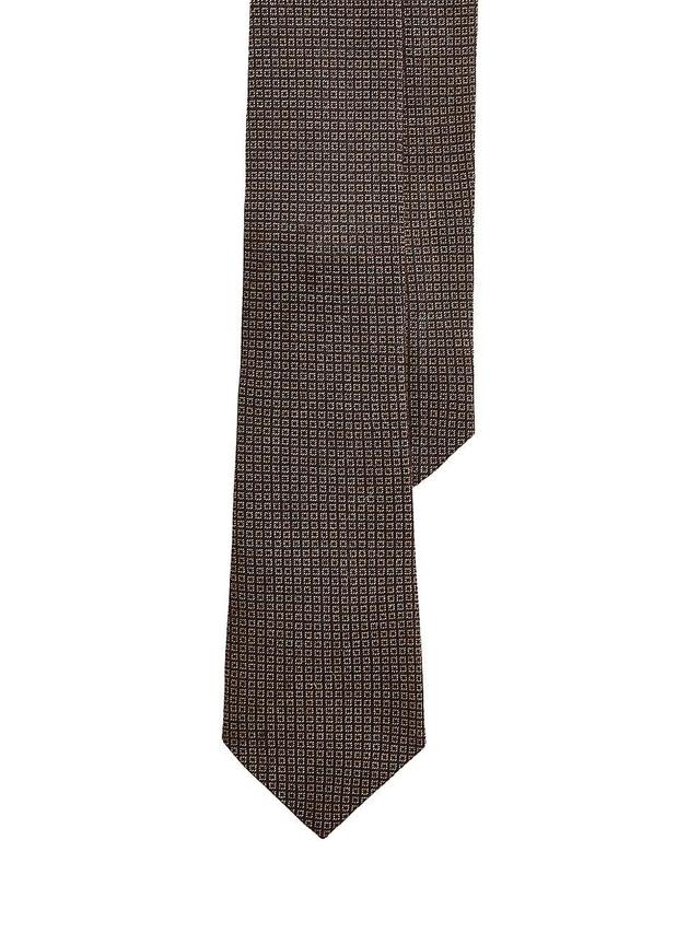 Mens Geometric Silk-Cashmere Tie Product Image