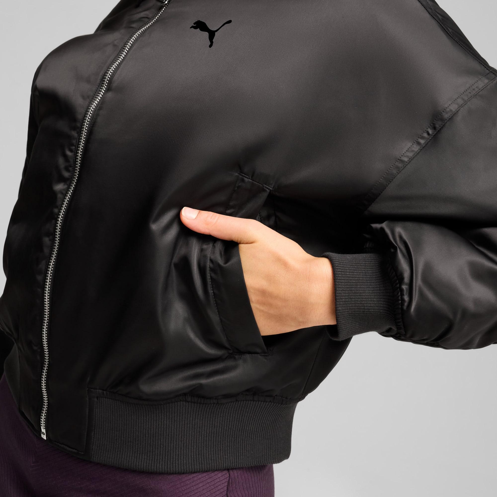 Women's Satin Bomber Jacket Product Image