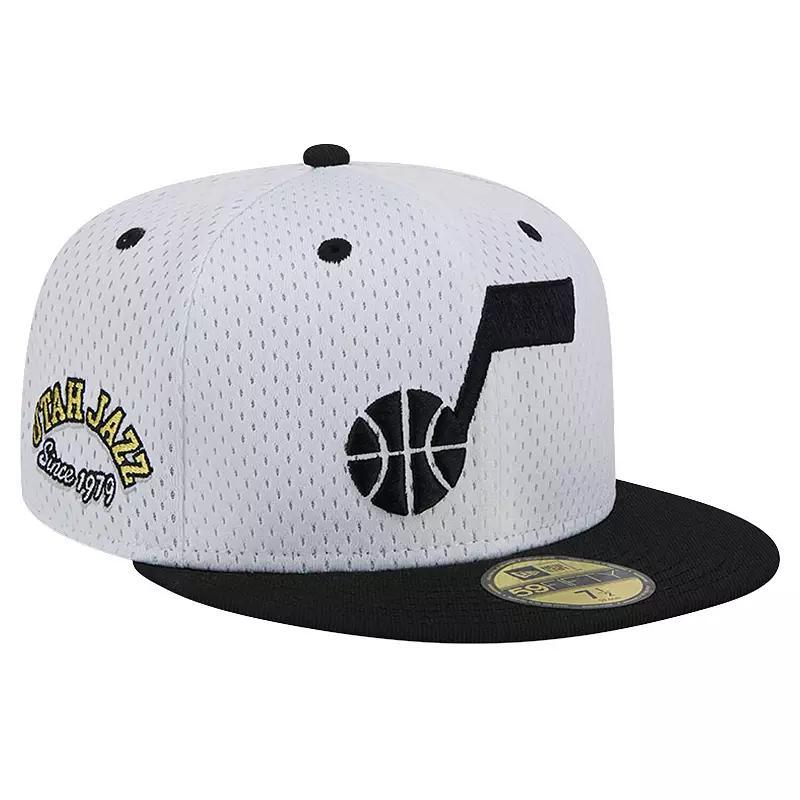 Mens New Era /Black Utah Jazz Throwback 2Tone 59FIFTY Fitted Hat Product Image