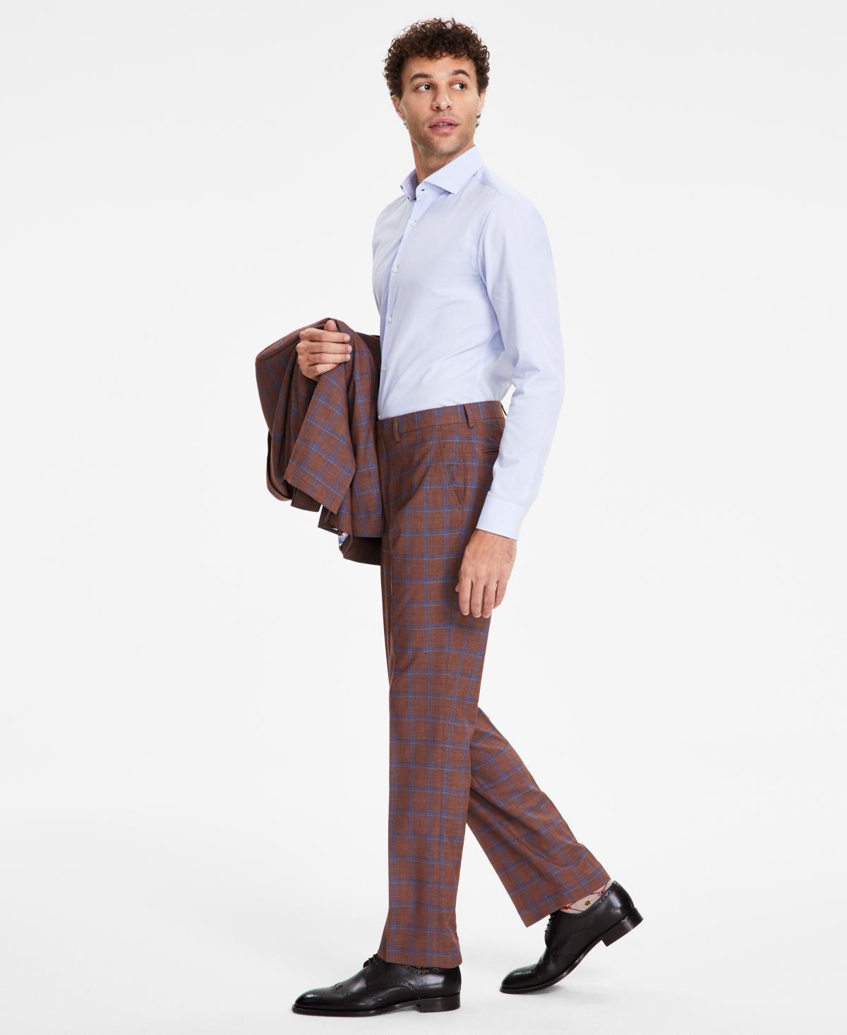 Men's Classic-Fit Plaid Suit Pants Product Image