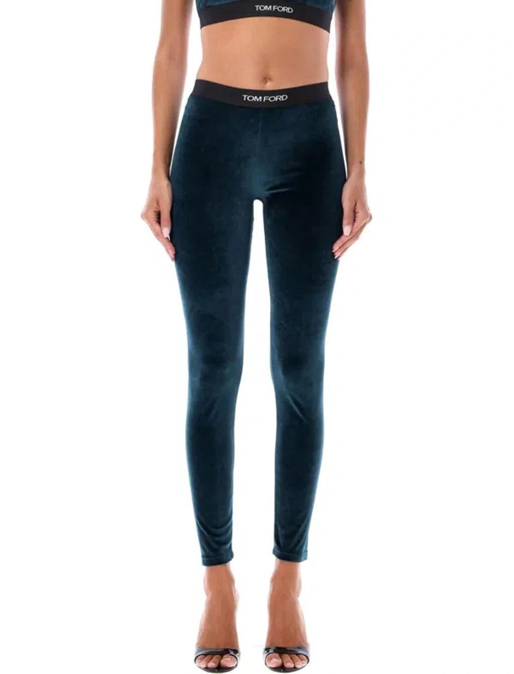 TOM FORD Branded Leggings In Green Product Image