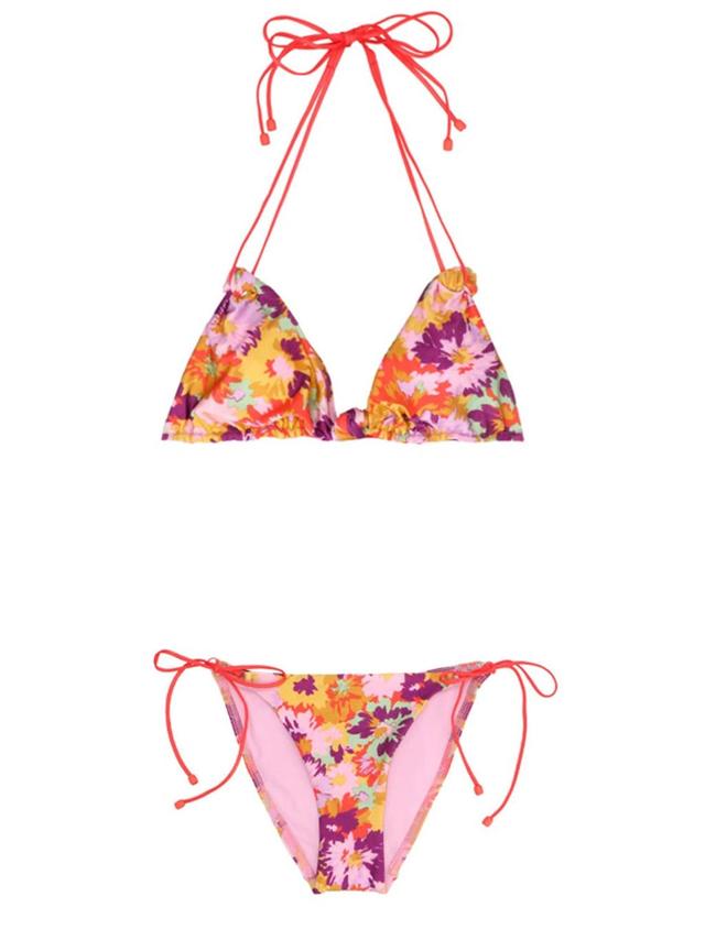 Violet Knotted Bikini In Multicolor Product Image