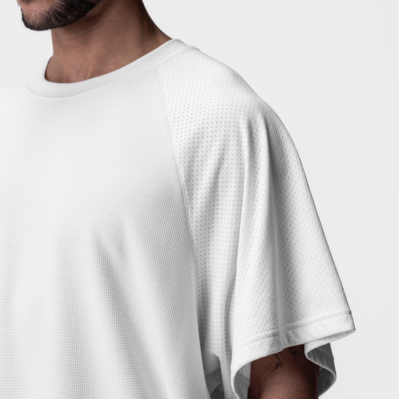 0946. Waffle Knit Oversized Tee - White Product Image