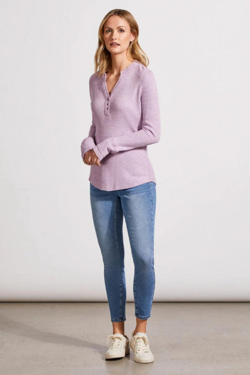 Lavender Henley Top Product Image