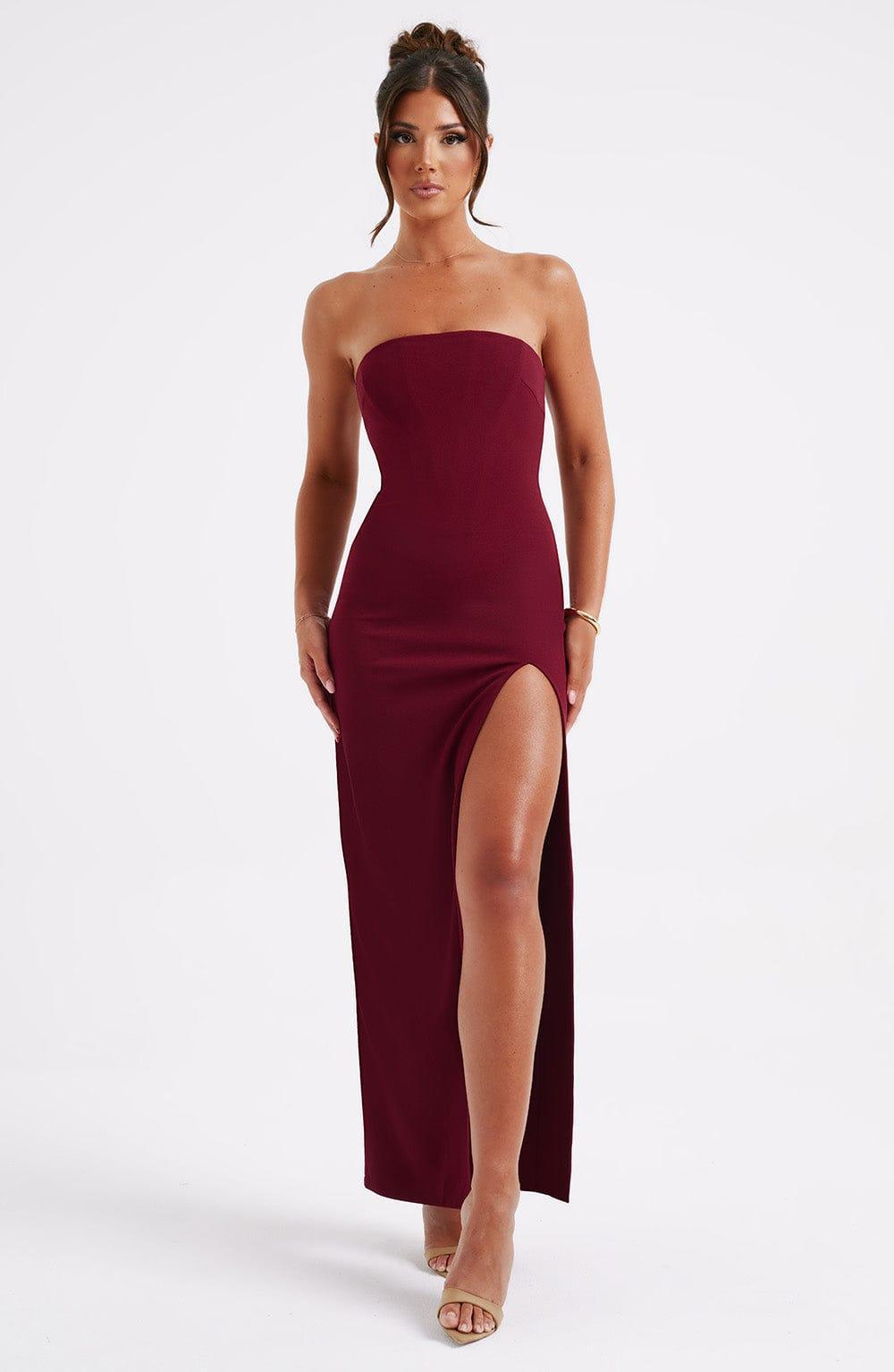 Marcia Maxi Dress - Burgundy Product Image