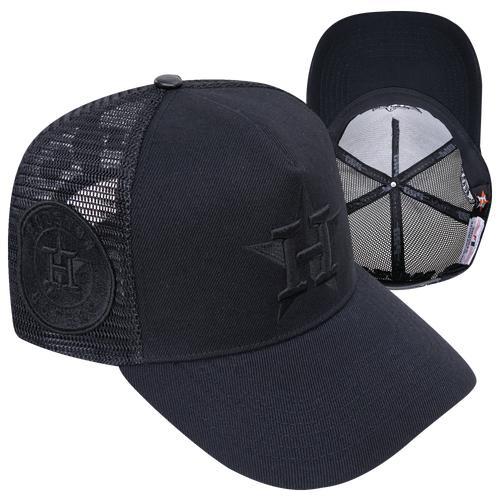 Pro Standard Mens Astros Classic Pinch Front Trucker - Black/Black Product Image