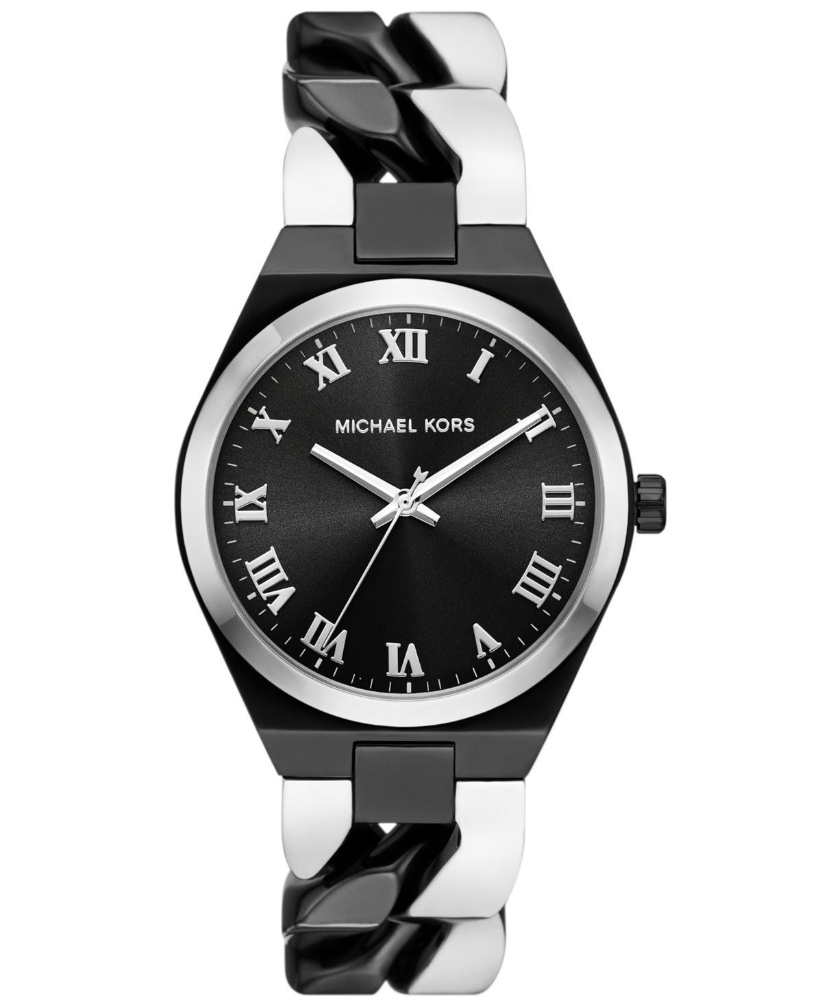 Michael Kors Womens Lennox Three-Hand Stainless Steel Watch 37mm Product Image