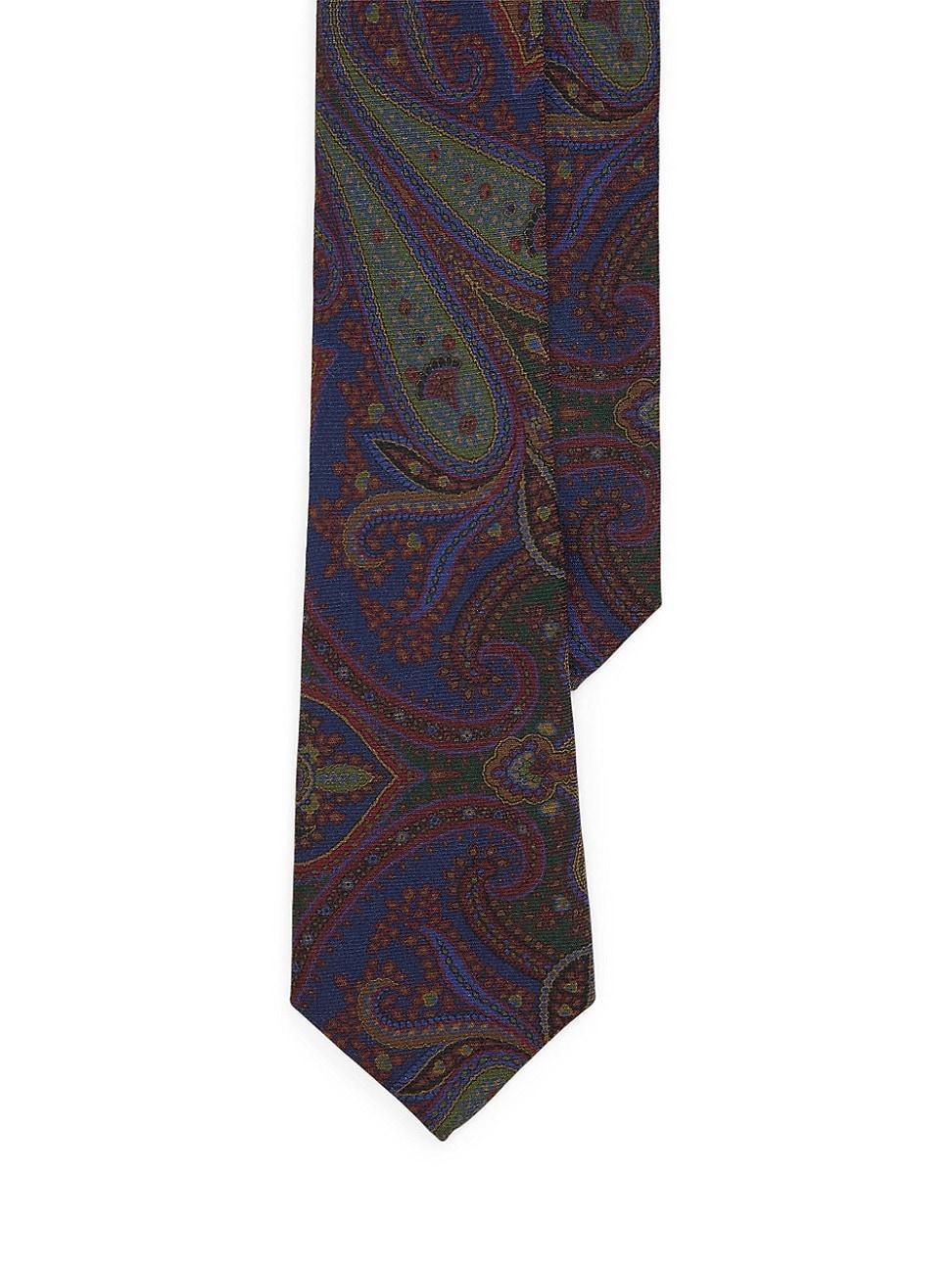 Mens Cashmere-Silk Paisley Tie Product Image