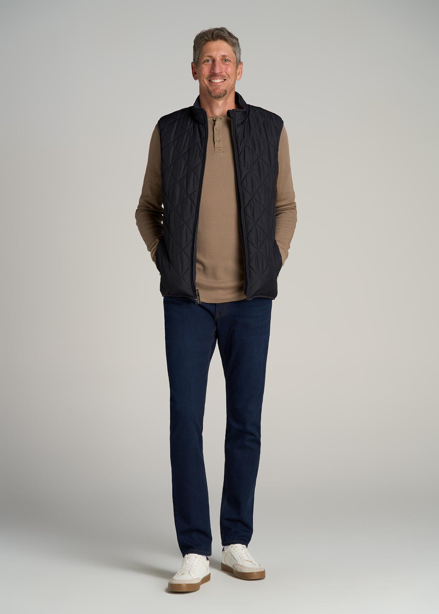 Carman TAPERED Fleeced Jeans for Tall Men in Rockies Blue Male Product Image