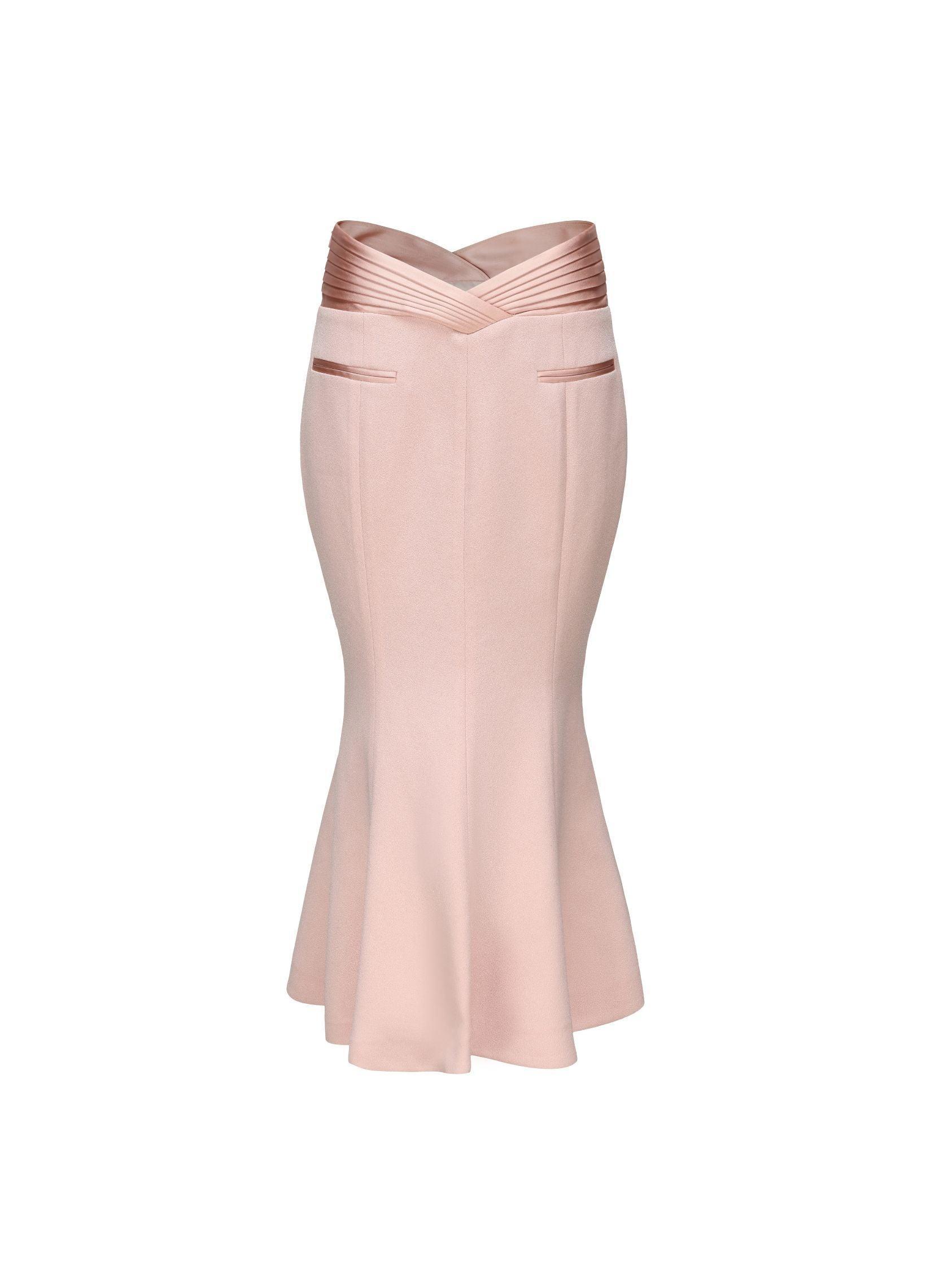 Belle Satin Skirt (Light Pink) (Final Sale) Product Image