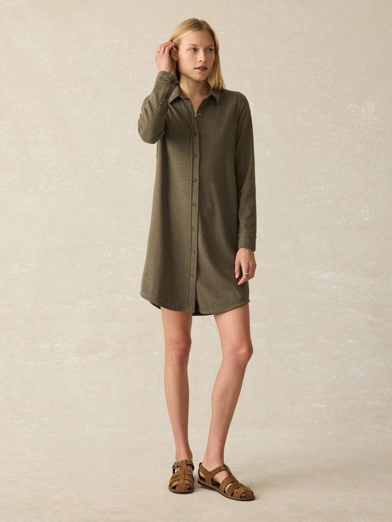 Legend™ Sweater Dress - Olive Melange Twill Product Image