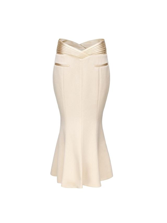 Belle Satin Skirt (Beige (Final Sale) Product Image