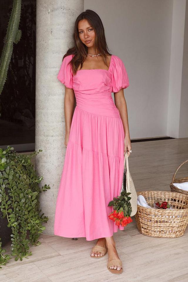 Loving On You Midi Dress Pink Product Image