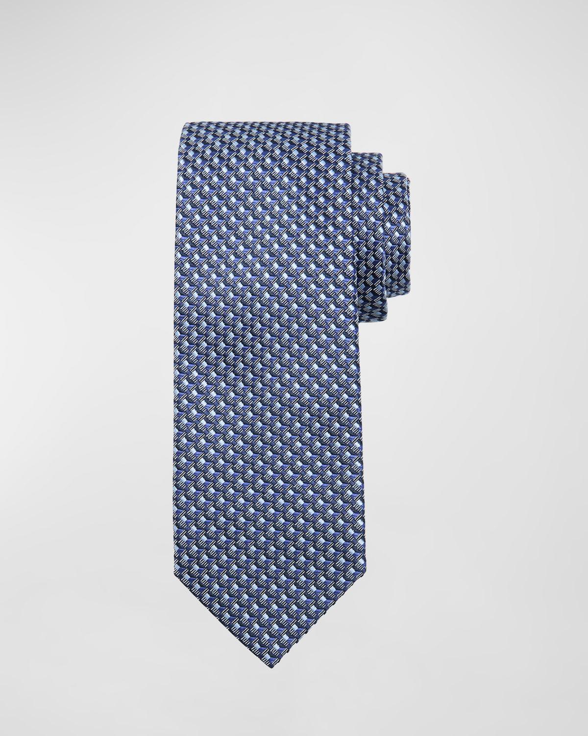 Men's Woven Geometric Silk Tie Product Image