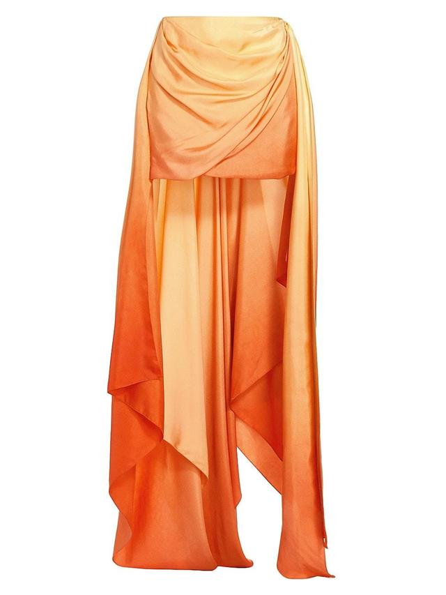 Womens Tranquillity Gradient Silk Scarf Maxi skirt Product Image