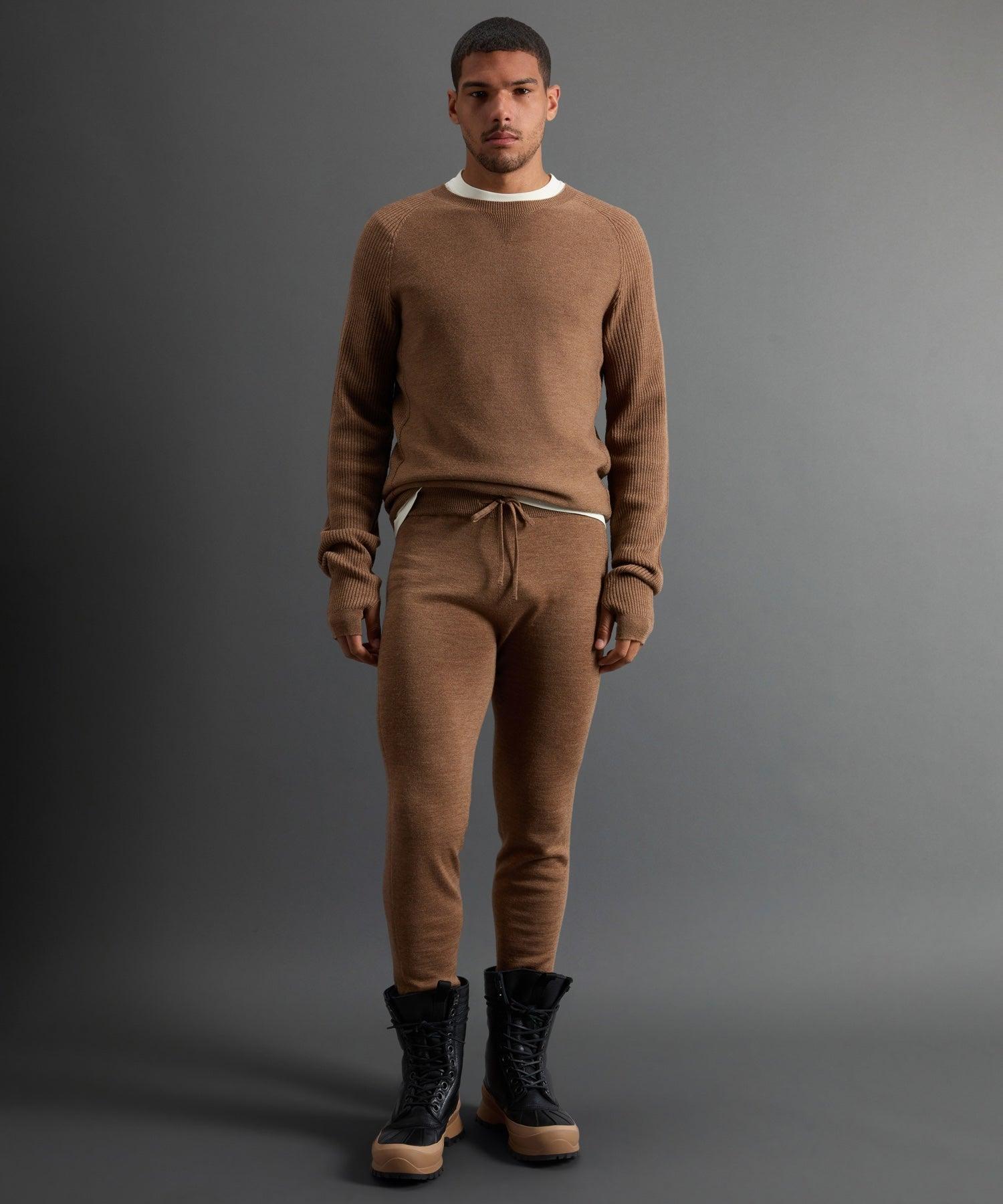 Todd Snyder X Woolrich Technical Merino Crewneck in Camel Product Image