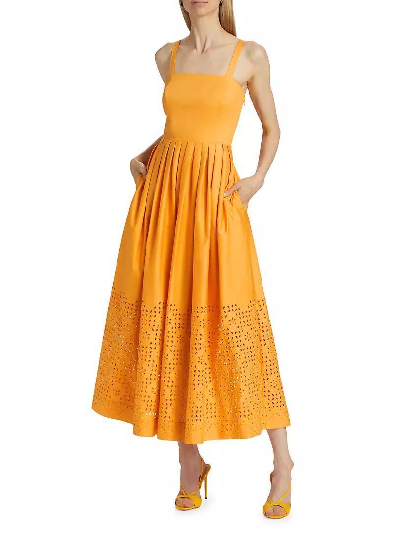 Avivia Cotton Laser-Cut Maxi-Dress Product Image