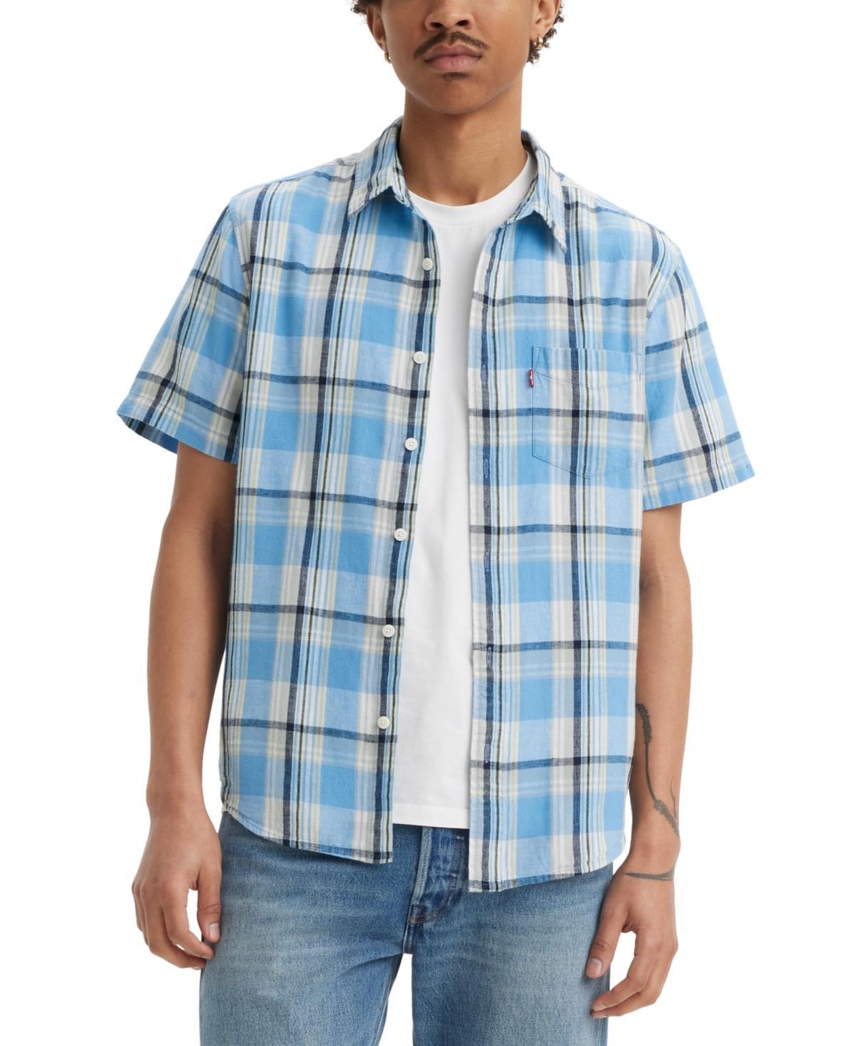 Levis Classic-Fit Short Sleeve Chambray Woven Shirt Product Image