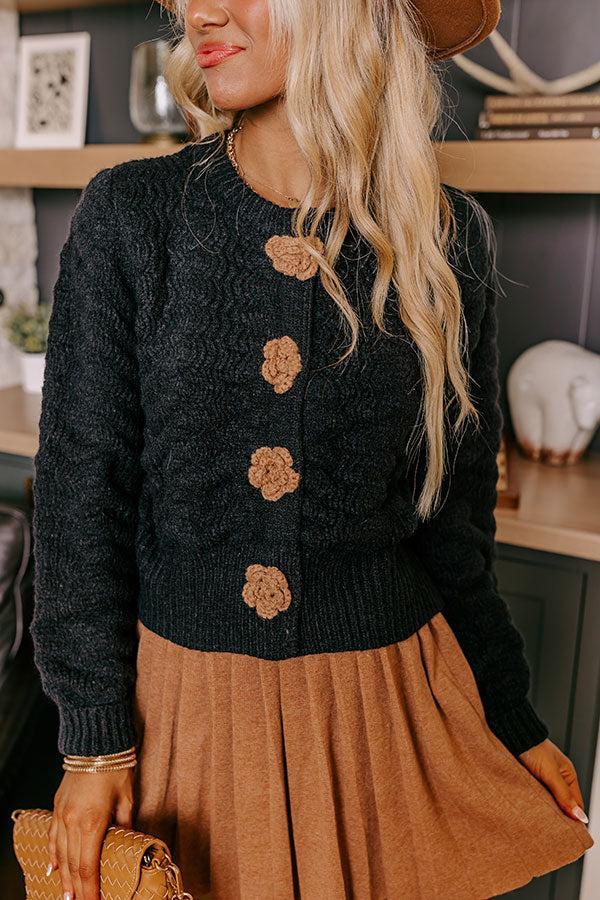 Sweet Serendipity Knit Sweater in Black Product Image