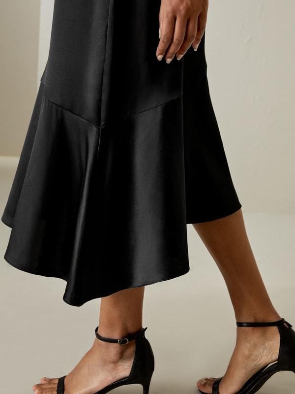 Silk Asymmetrical Fishtail Skirt Product Image