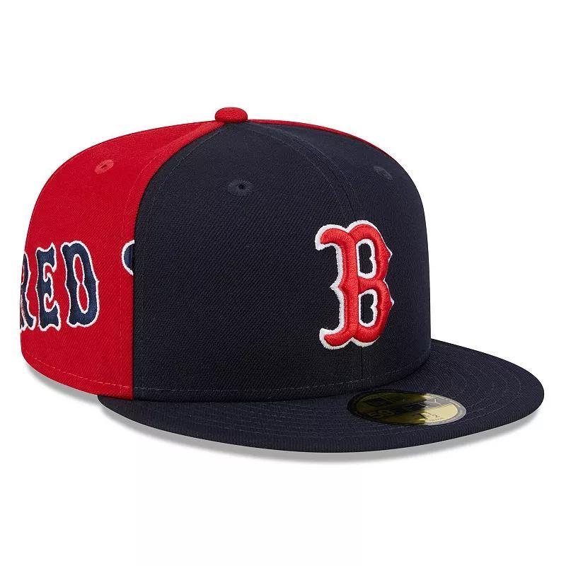 Mens New Era /Red Boston Red Sox Gameday Sideswipe 59FIFTY Fitted Hat Blue Product Image