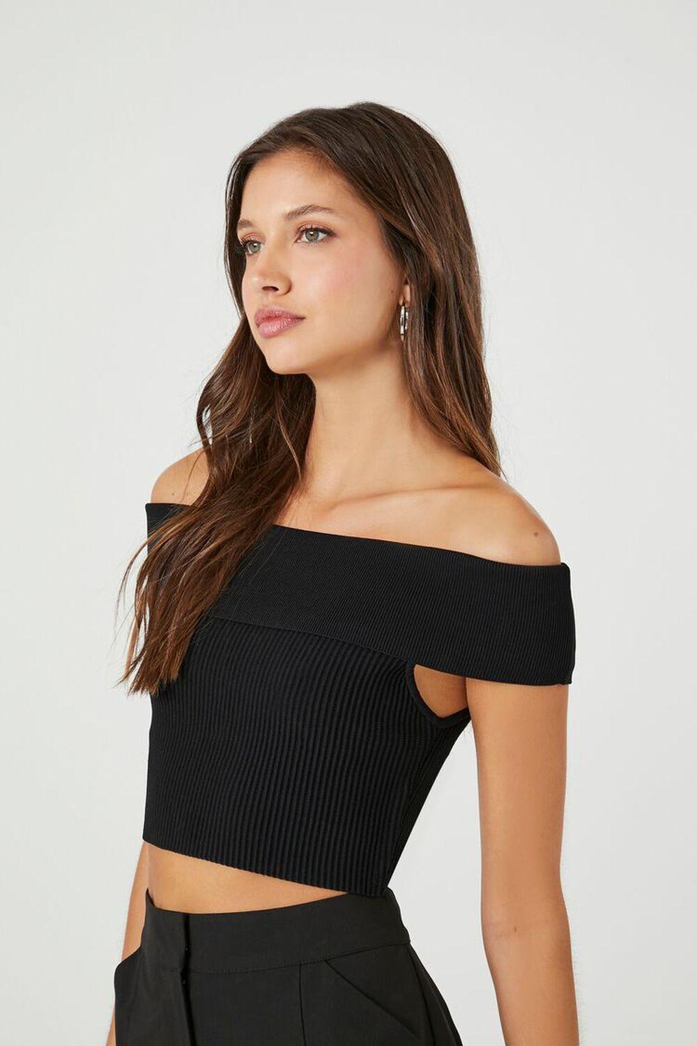 Sweater-Knit Off-the-Shoulder Top | Forever 21 Product Image