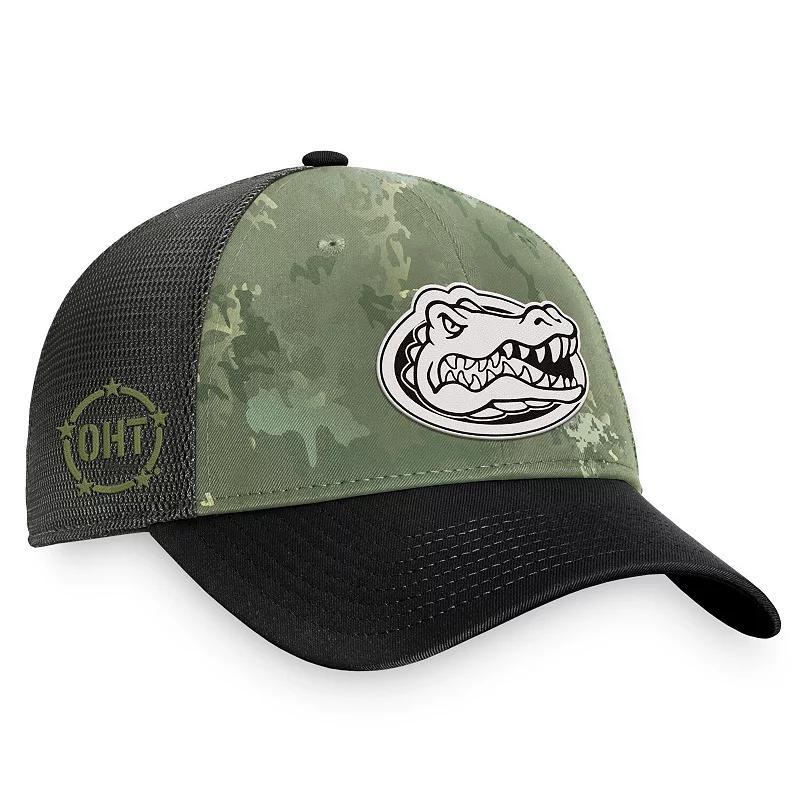 Mens Top of the World Hunter Green/Gray Florida Gators OHT Military Appreciation Unit Trucker Adjustable Hat Product Image