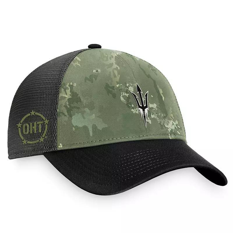 Mens Top of the World Hunter Green/Gray Arizona State Sun Devils OHT Military Appreciation Unit Trucker Adjustable Hat Product Image