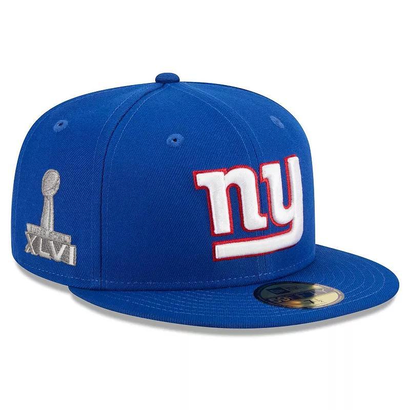 Mens New Era Royal New York Giants Main Patch 59FIFTY Fitted Hat Product Image