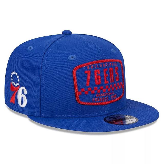 Mens New Era Royal Philadelphia 76ers Rally Drive Finish Line Patch 9FIFTY Snapback Hat Product Image