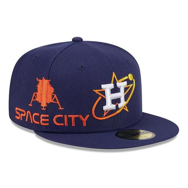 Mens New Era Houston Astros City Connect Icon 59FIFTY Fitted Hat Blue Product Image