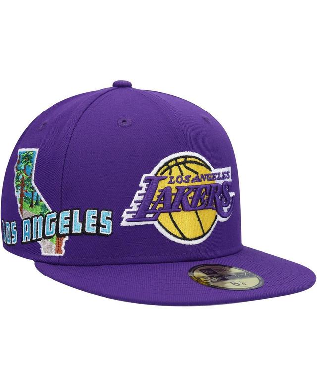 Mens New Era Los Angeles Lakers Stateview 59FIFTY Fitted Hat Product Image