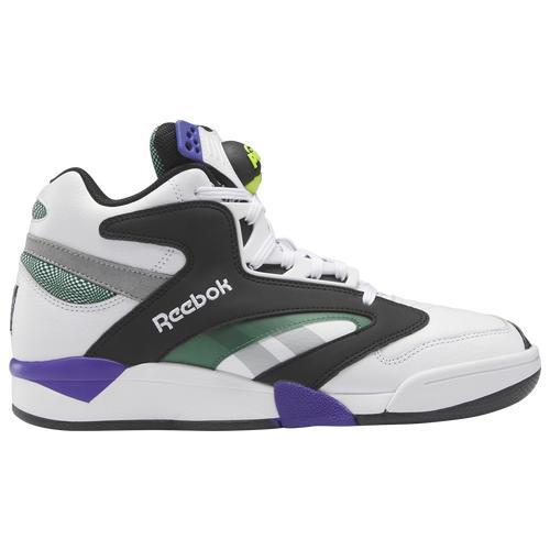 Reebok Mens Shaquille ONeal Reebok Shaq Victory Pump - Mens Basketball Shoes White/Green/Purple Product Image