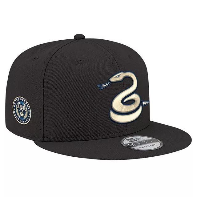 Mens New Era Black Philadelphia Union 2024 Jersey Hook 9FIFTY Snapback Hat Product Image