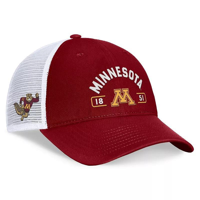 Top of the World Mens Maroon Minnesota Golden Gophers Free Kick Trucker Adjustable Hat - Maroon, White Product Image